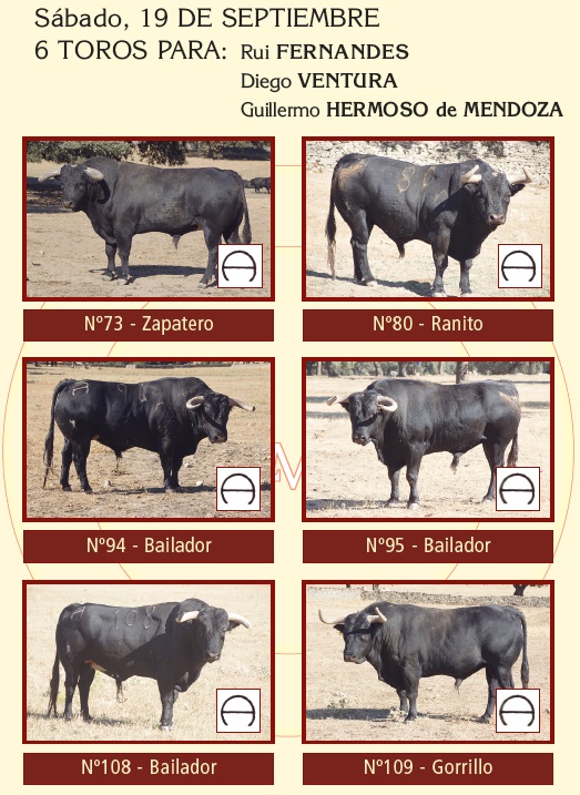 Toros De S&aacute;nchez Y S&aacute;nchez Rese&ntilde;ados Para La Corrida De Rejones De Salamanca Del 19 De Septiembre De 2026 | La Mariseca-Juanes