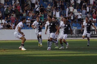 Gabri Palmero celebra su gol en el derbi | FOTO JUANES