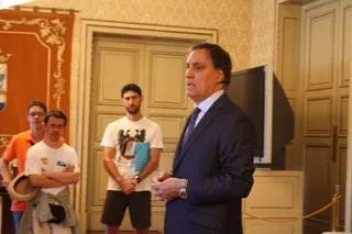 Recepción de jóvenes con discapacidad en el Ayuntamiento