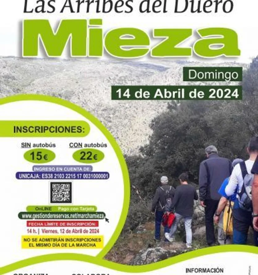 Cartel marcha senderismo Mieza 2024