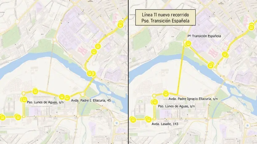 Nuevo recorrido de la línea 11