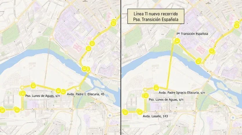 Nuevo recorrido de la línea 11