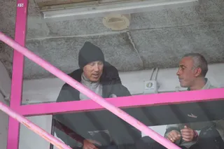 Antonio Calderón, en el palco con Manuel Robles