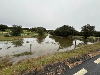 Campos en Salamanca anegados por el agua. Imagen de archivo