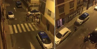 Espectacular despliegue policial por una fuerte riña familiar en la calle Pizarro