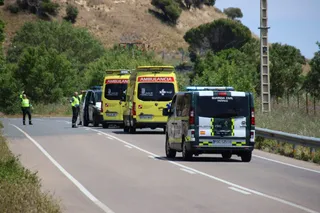 GALERÍA | Accidente de una moto en la carretera de Aldealengua. Foto de archivo