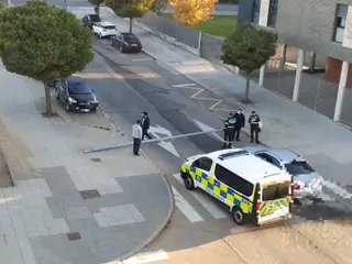 Caída de farola descampado al lado del Campo Municipal de fútbol Neme.