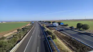 Autovía A-62. Foto de archivo