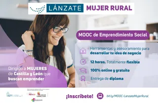 Cartel MOOC LÁNZATE MUJER RURAL
