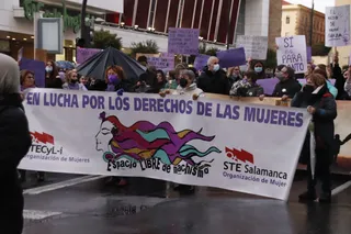 Manifestación organizada por el movimiento feminista de Salamanca