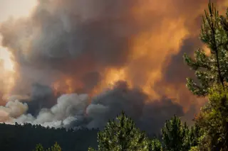 Incendio forestal declarado en Las Hurdes y la Sierra de Gata (Cáceres), muy cerca de la provincia de Salamanca. Vicente / ICAL