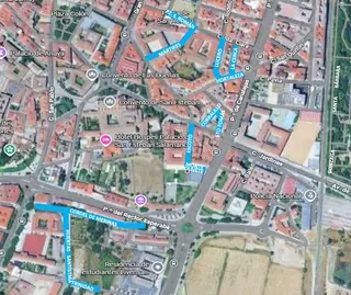 Imagen de las calles que se mejorarán recogida en el proyecto. 
