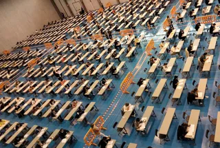 Celebración del examen para auxiliar administrativo del Ayuntamiento de Salamanca