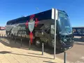 Autobús del RC Celta aparcado en el Aeropuerto de Matacán esperando a los jugadores, que no han viajado | Foto: Juanes