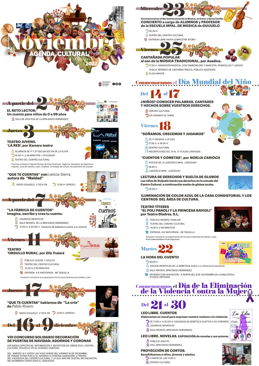 AGENDA CULTURAL NOVIEMBRE WEB