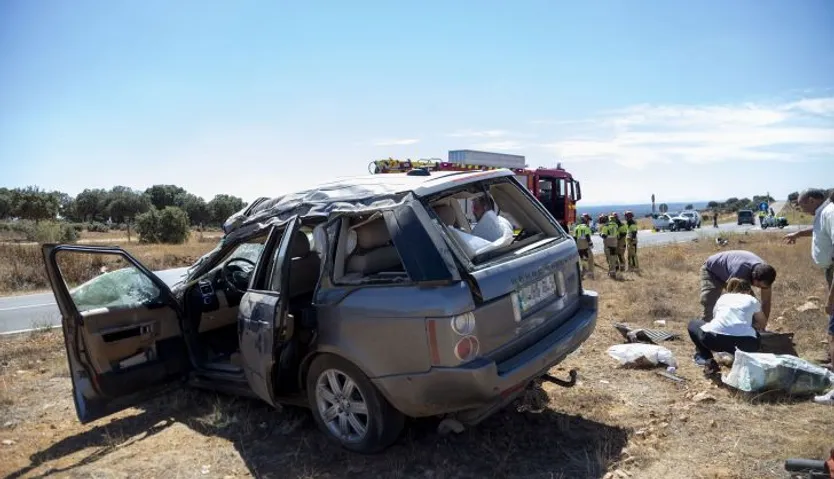 Accidente en la carretera de Matilla de los Caños, en el cruce del Hospital de los Montalvos. ICAL