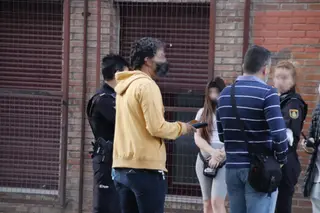 Policía Nacional interviene en pelea avenida del parque de la Alamedilla