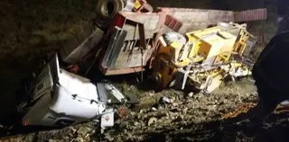 Dos heridos al colisionar tres camiones y una furgoneta en la autovía en Ciudad Rodrigo