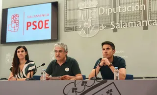 Miram Robal, Fernando Rubio y Mario Cavero en la Diputación de Salamanca