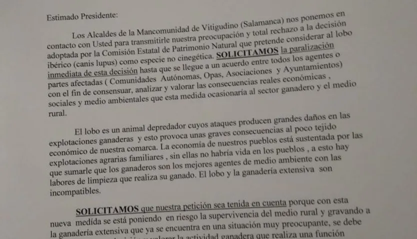Carta a Sánchez