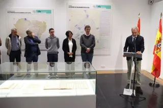 El consejero de Cultura, Turismo y Deporte, Alberto Díaz Pico, asiste a la apertura de la exposición 'Salamanca Desamortizada'