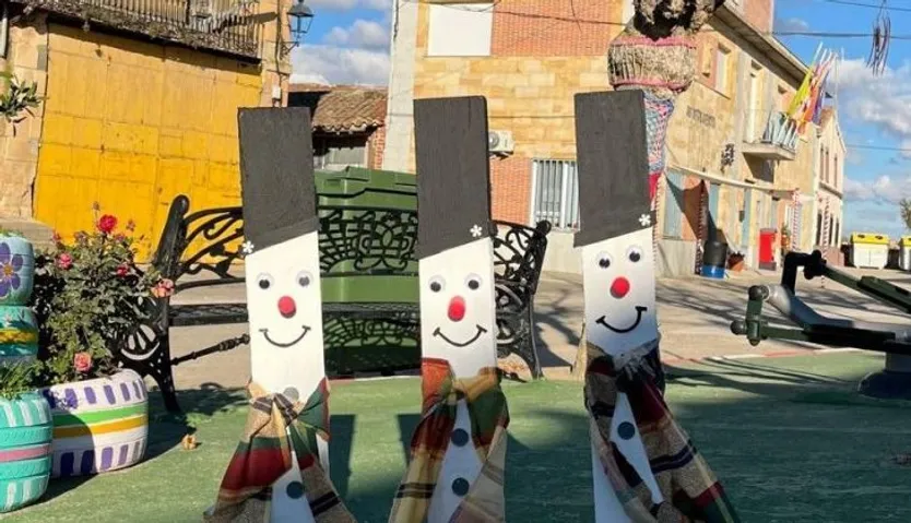 Decoración navideña en Villaverde de Guareña