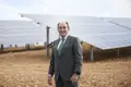 El presidente de Iberdrola, Ignacio Galán, en una instalación fotovoltaica