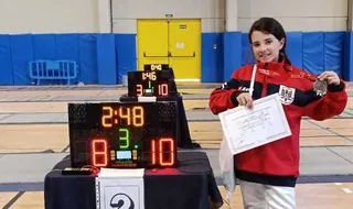 Sofía, del Club de Esgrima Gran Capitán
