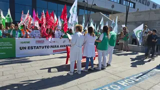 Concentración por el Estatuto Marco | Andrea Mateos