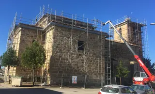 Obras en la iglesia de Negrilla de Palencia