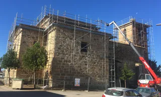 Obras en la iglesia de Negrilla de Palencia
