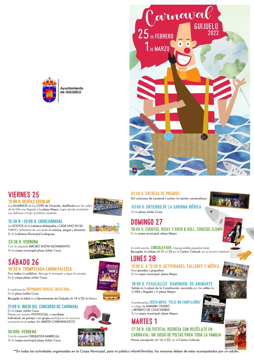 Programa Carnaval Guijuelo 2022