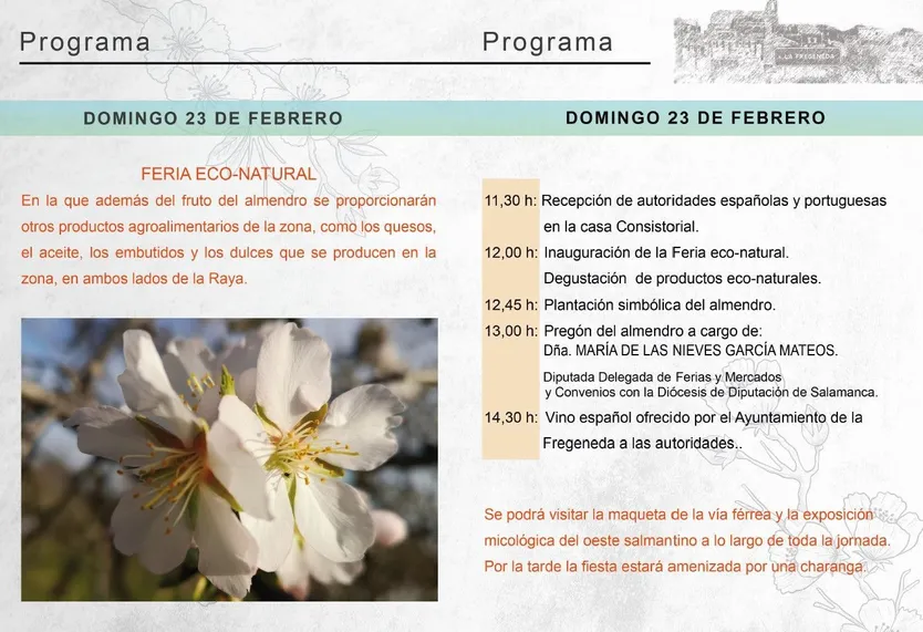 Programa Día Almendro en La Fregeneda