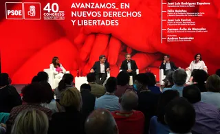 La alcaldesa de Peñaranda, durante su participación en el foro. ICAL