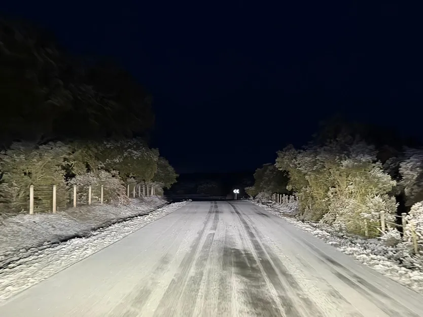 Nieve en Cuatro Calzadas y Guijuelo este sábado