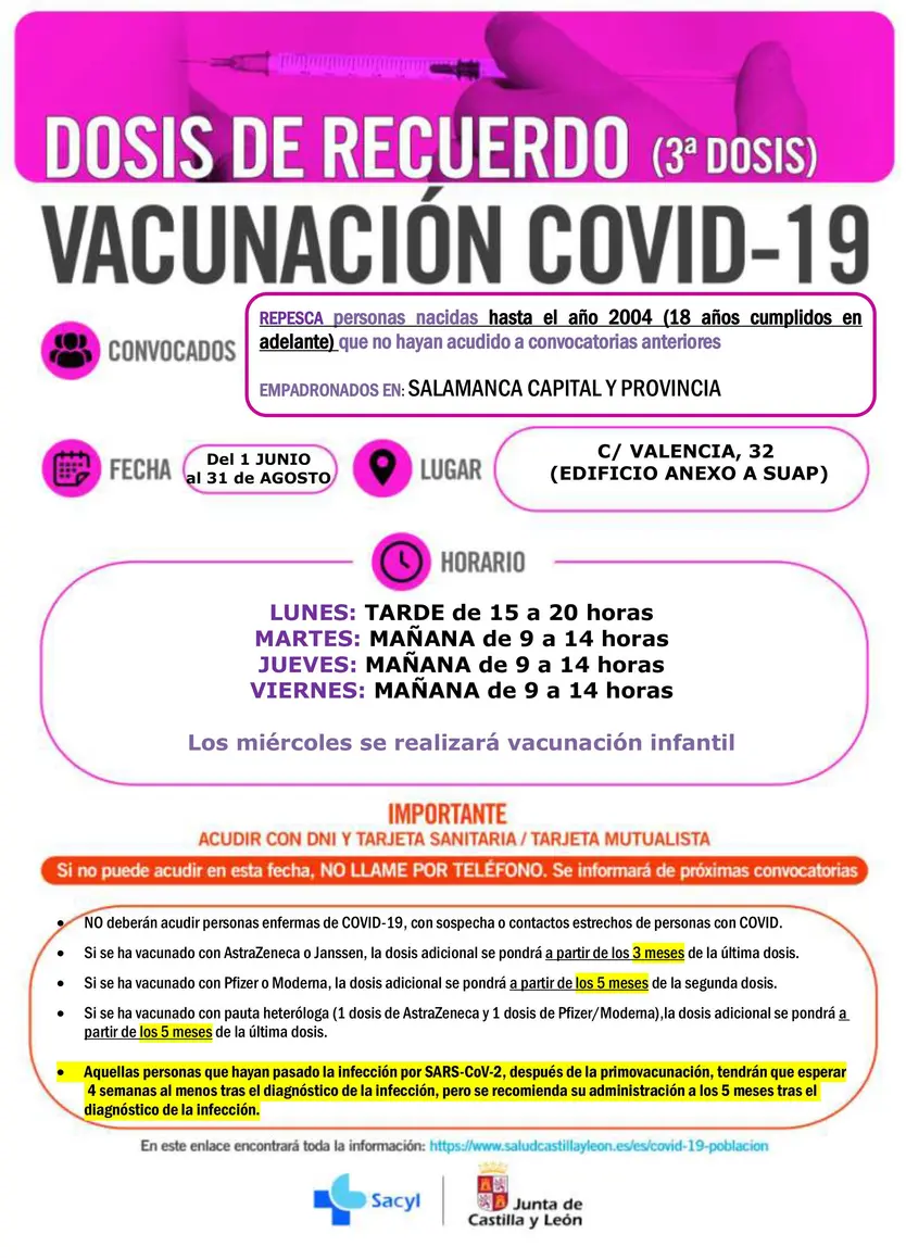 SUAP Tercera dosis adultos