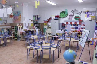 Aulas de educación infantil. Foto de archivo