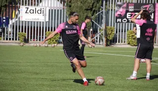 Mario Gómez, en un entrenamiento de pretemporada | FOTO SALAMANCA24HORAS.COM