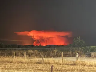 Incendio de Caminomorisco visto de Sancti Spíritus. Imagen de archivo