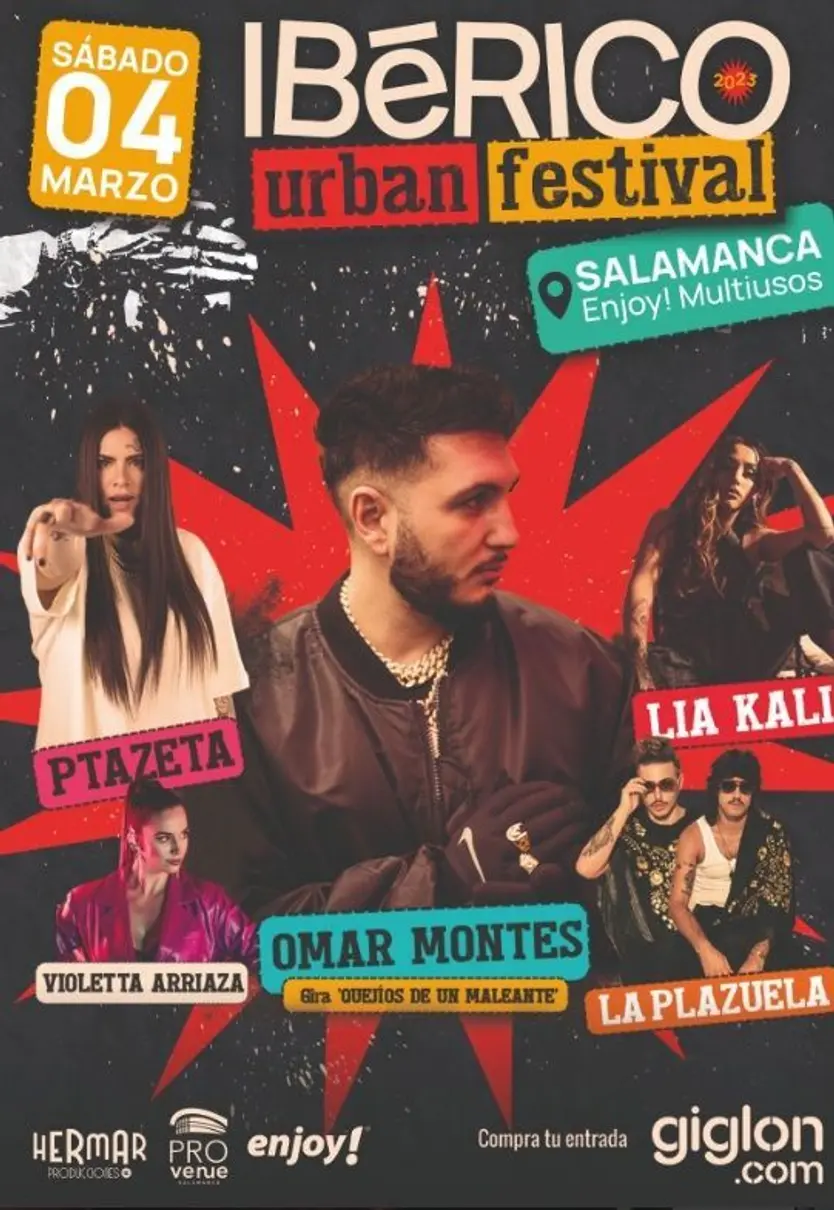 cartel actuaciones festival Ibérico Urban, multiusos Salamanca