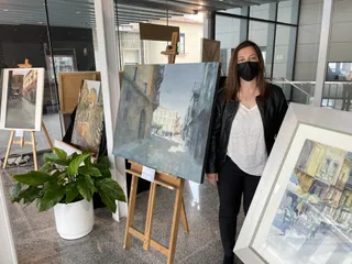 Guijuelo expone las obras premiadas en el certamen de pintura al aire libre