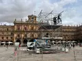 Montaje del escenario para la quinta edición del Festival Internacional de Folclore