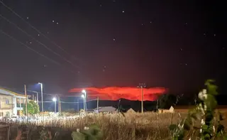 Incendio de Caminomorisco visto desde San Muñoz