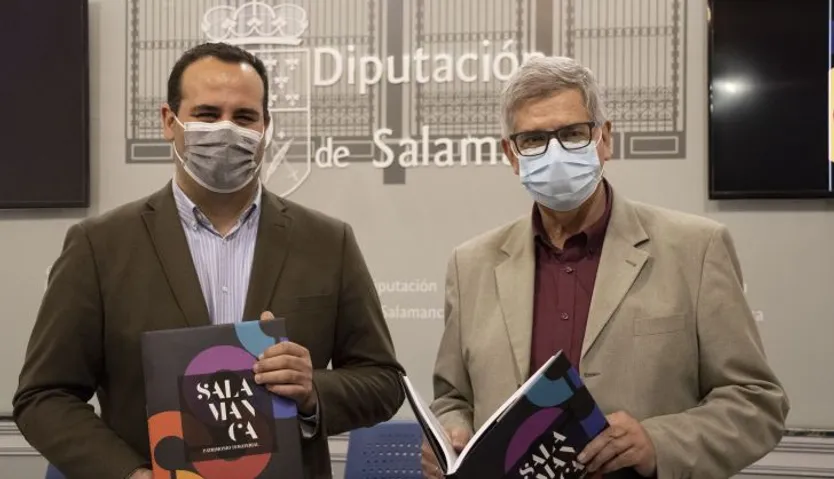 David Mingo y Juan Francisco Blanco en la presentación de la publicación “Salamanca. Patrimonio Inmaterial”