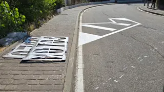 Señalización de las plazas de aparcamiento en las calles de Morse y Pasteur, en El Zurguén