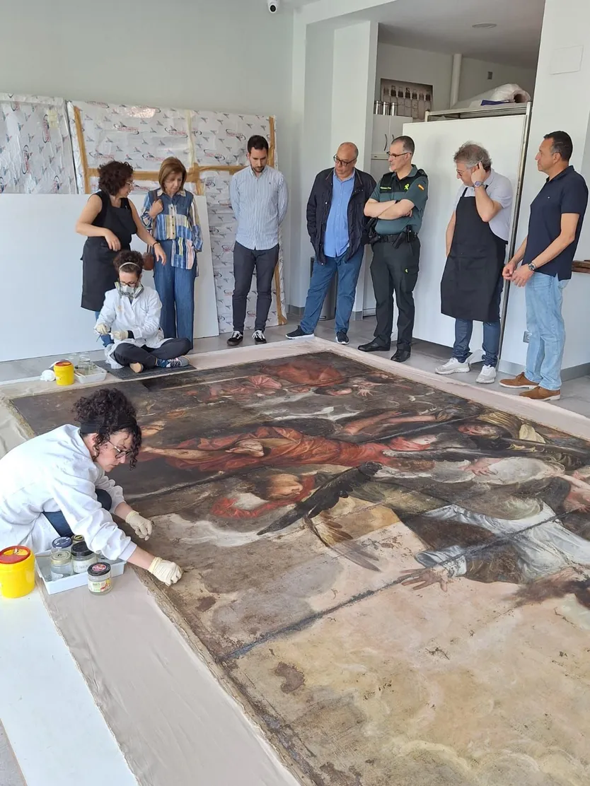 El taller Uffizi restaura el cuadro