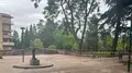 Zona acordonada por las fuertes rachas de viento.