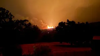 Imagen del incendio desde La Alberca