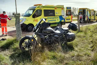 Un motorista herido en Alba de Yeltes. | ICAL