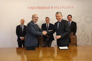 El rector de la Universidad del Rosario visita la USAL